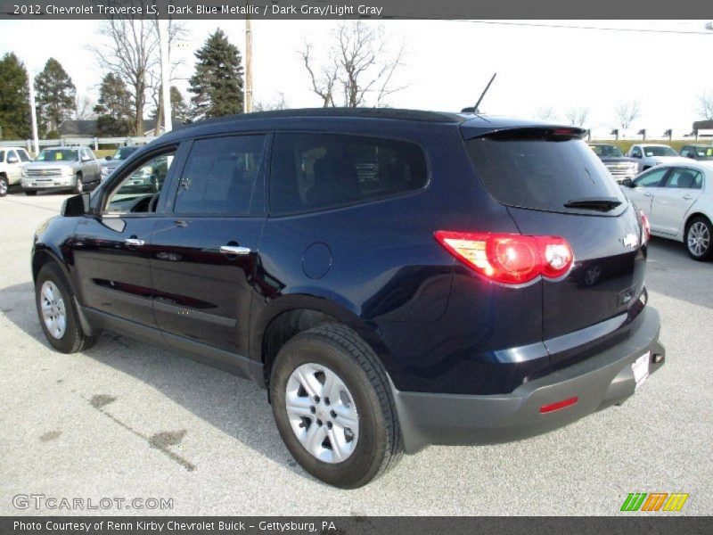 Dark Blue Metallic / Dark Gray/Light Gray 2012 Chevrolet Traverse LS