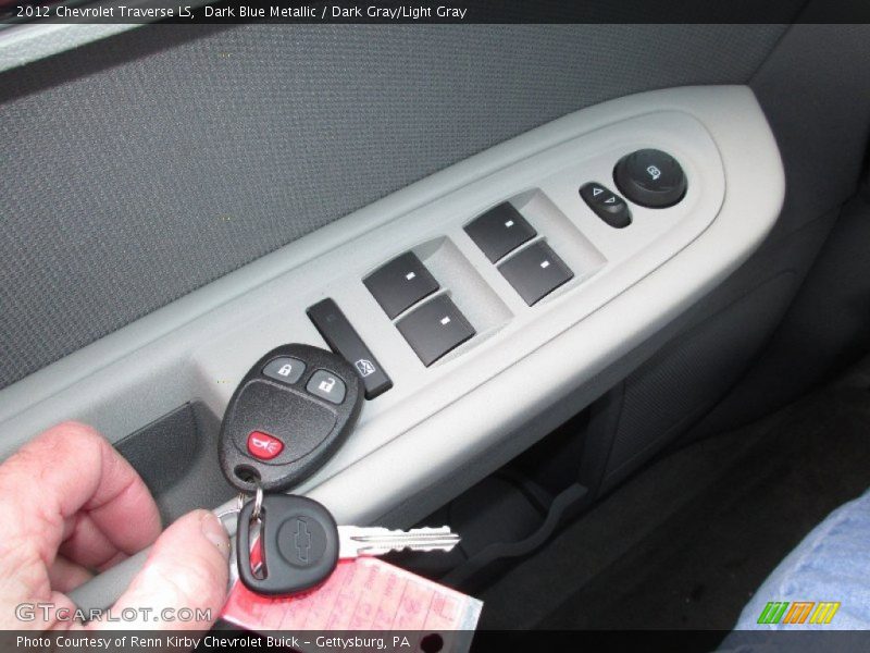 Dark Blue Metallic / Dark Gray/Light Gray 2012 Chevrolet Traverse LS