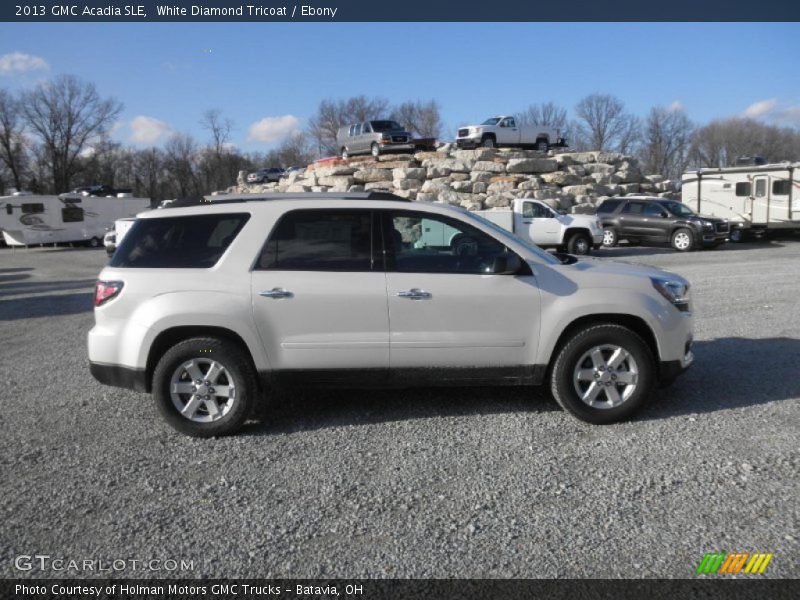 White Diamond Tricoat / Ebony 2013 GMC Acadia SLE