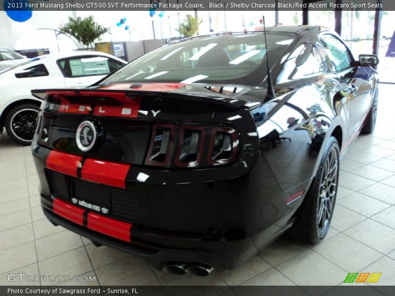 Black / Shelby Charcoal Black/Red Accent Recaro Sport Seats 2013 Ford Mustang Shelby GT500 SVT Performance Package Coupe