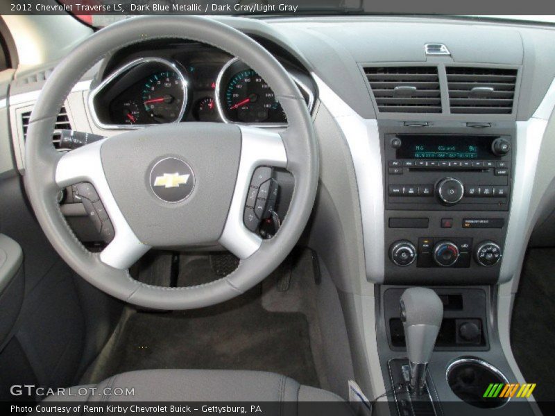Dark Blue Metallic / Dark Gray/Light Gray 2012 Chevrolet Traverse LS