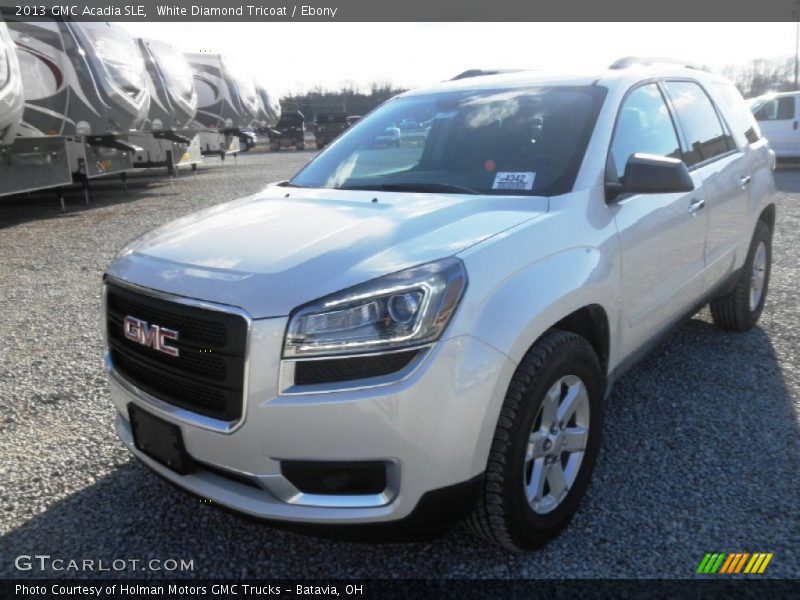 White Diamond Tricoat / Ebony 2013 GMC Acadia SLE