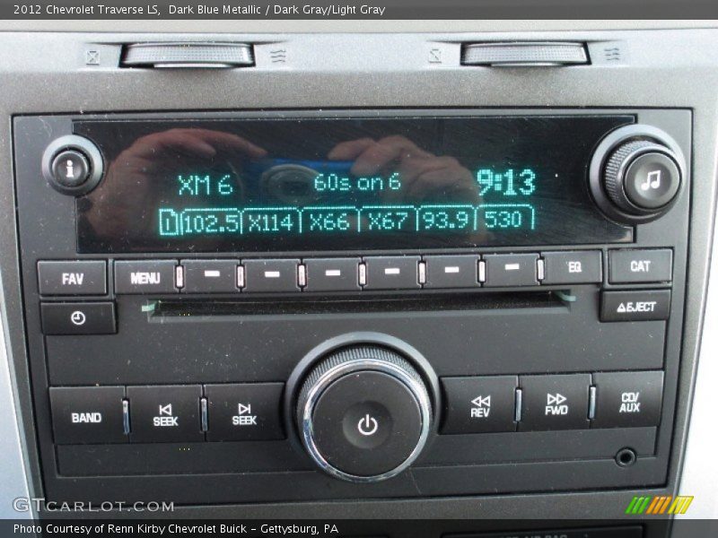 Dark Blue Metallic / Dark Gray/Light Gray 2012 Chevrolet Traverse LS