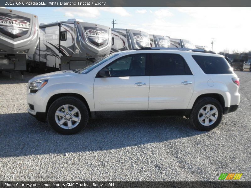 White Diamond Tricoat / Ebony 2013 GMC Acadia SLE