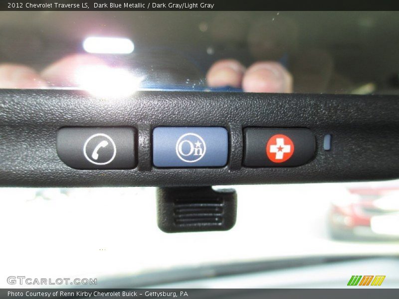 Dark Blue Metallic / Dark Gray/Light Gray 2012 Chevrolet Traverse LS