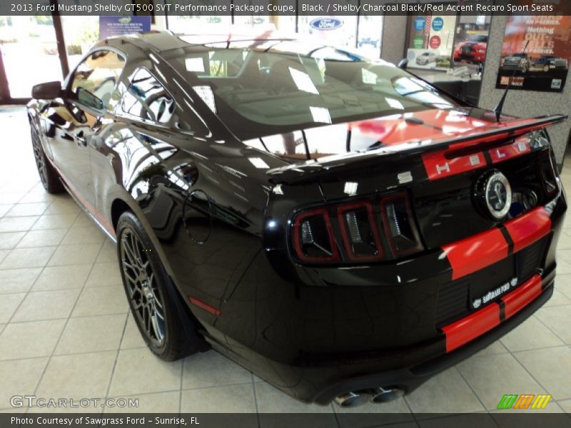 Black / Shelby Charcoal Black/Red Accent Recaro Sport Seats 2013 Ford Mustang Shelby GT500 SVT Performance Package Coupe