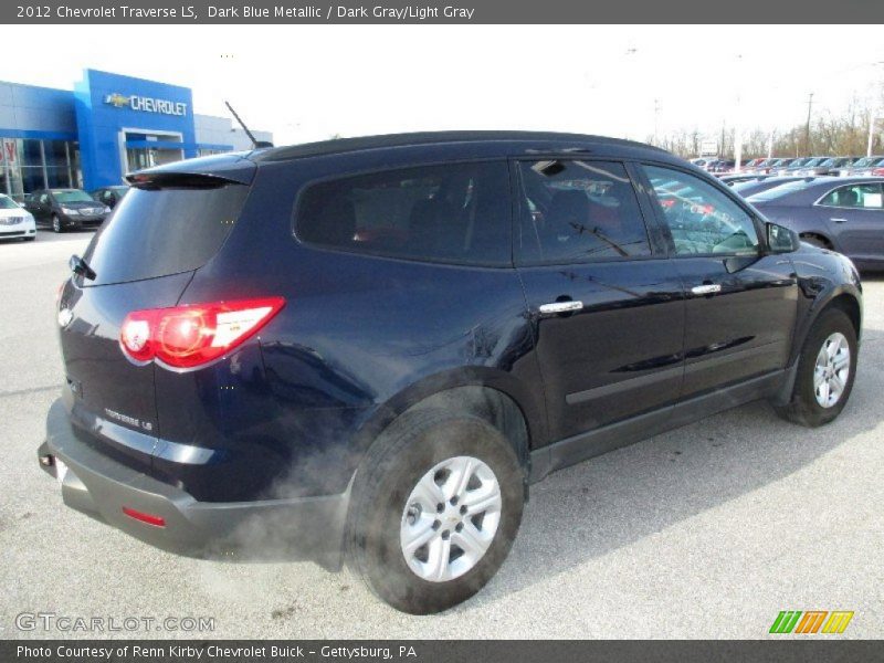 Dark Blue Metallic / Dark Gray/Light Gray 2012 Chevrolet Traverse LS