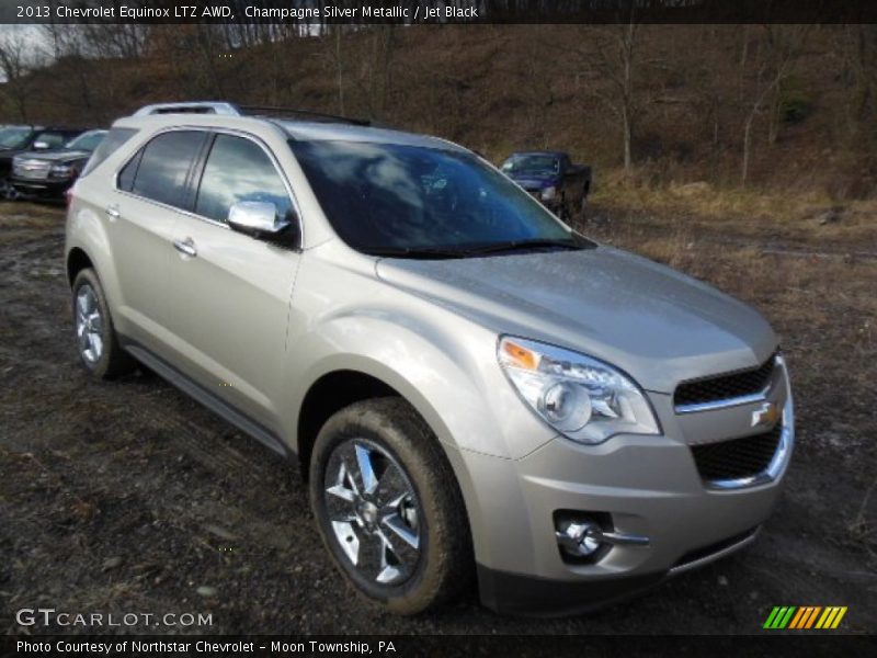 Champagne Silver Metallic / Jet Black 2013 Chevrolet Equinox LTZ AWD