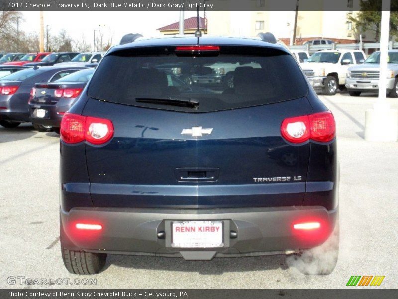Dark Blue Metallic / Dark Gray/Light Gray 2012 Chevrolet Traverse LS
