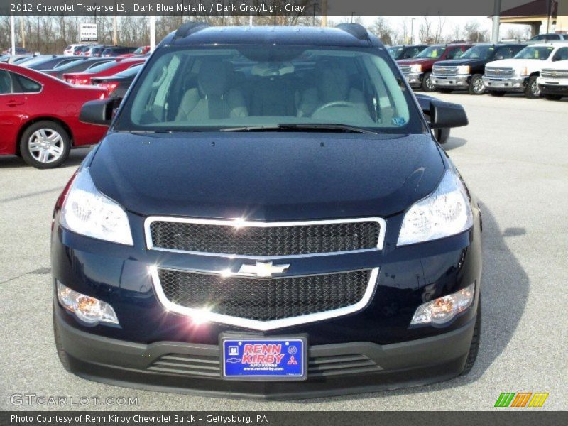 Dark Blue Metallic / Dark Gray/Light Gray 2012 Chevrolet Traverse LS