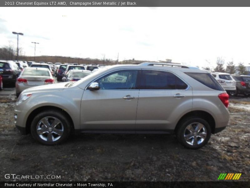 Champagne Silver Metallic / Jet Black 2013 Chevrolet Equinox LTZ AWD