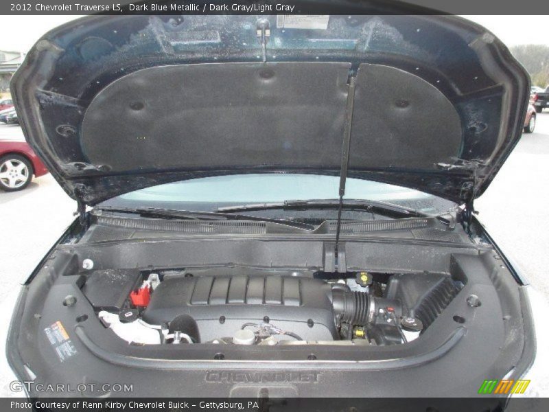 Dark Blue Metallic / Dark Gray/Light Gray 2012 Chevrolet Traverse LS