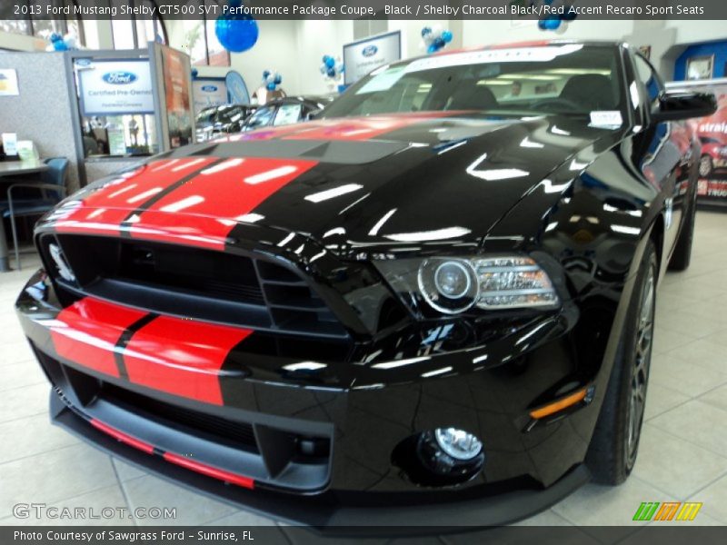 Front 3/4 View of 2013 Mustang Shelby GT500 SVT Performance Package Coupe