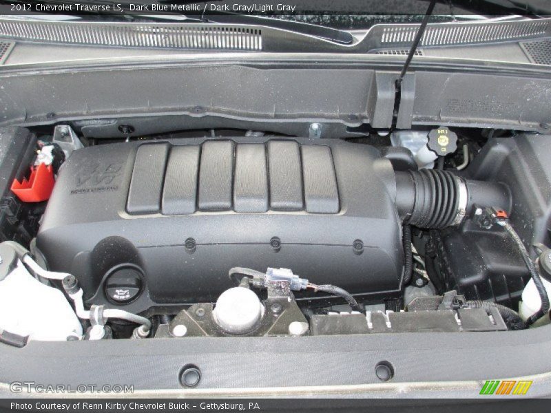 Dark Blue Metallic / Dark Gray/Light Gray 2012 Chevrolet Traverse LS