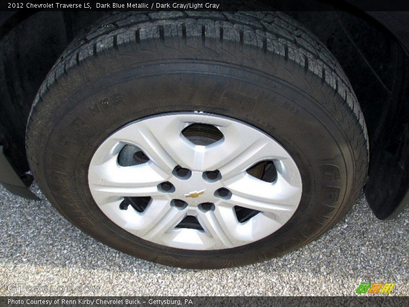 Dark Blue Metallic / Dark Gray/Light Gray 2012 Chevrolet Traverse LS
