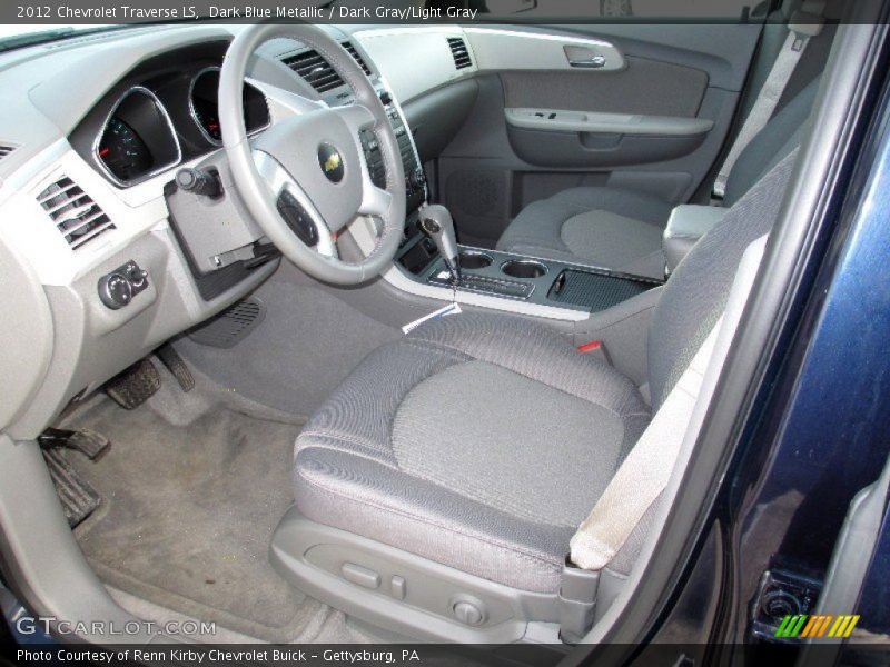 Dark Blue Metallic / Dark Gray/Light Gray 2012 Chevrolet Traverse LS