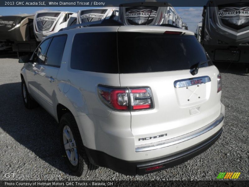 White Diamond Tricoat / Ebony 2013 GMC Acadia SLE