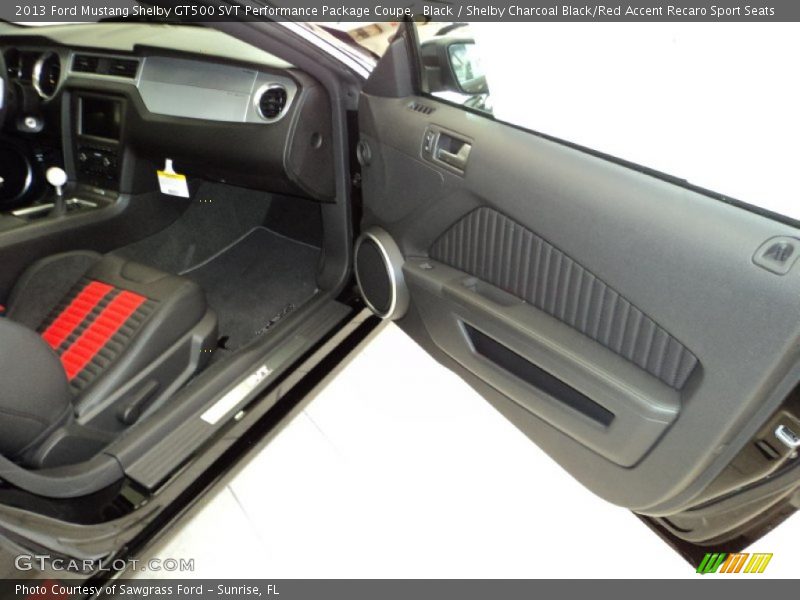  2013 Mustang Shelby GT500 SVT Performance Package Coupe Shelby Charcoal Black/Red Accent Recaro Sport Seats Interior