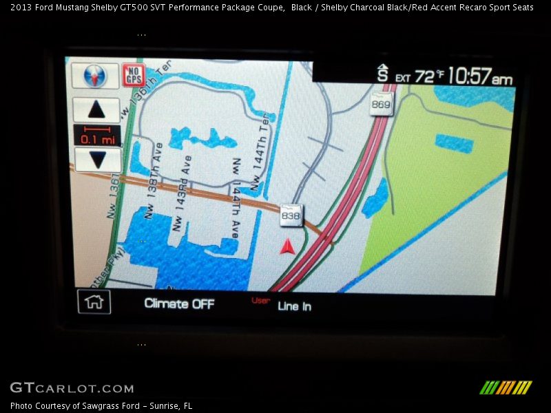 Navigation of 2013 Mustang Shelby GT500 SVT Performance Package Coupe