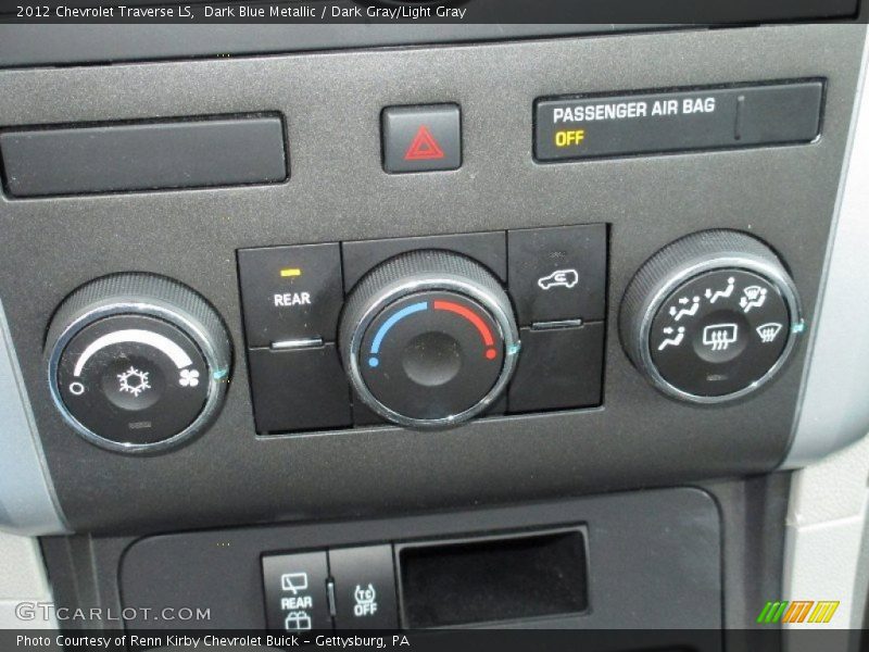 Dark Blue Metallic / Dark Gray/Light Gray 2012 Chevrolet Traverse LS