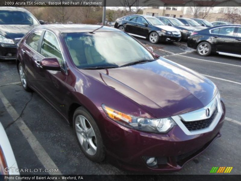 Basque Red Pearl / Parchment 2009 Acura TSX Sedan