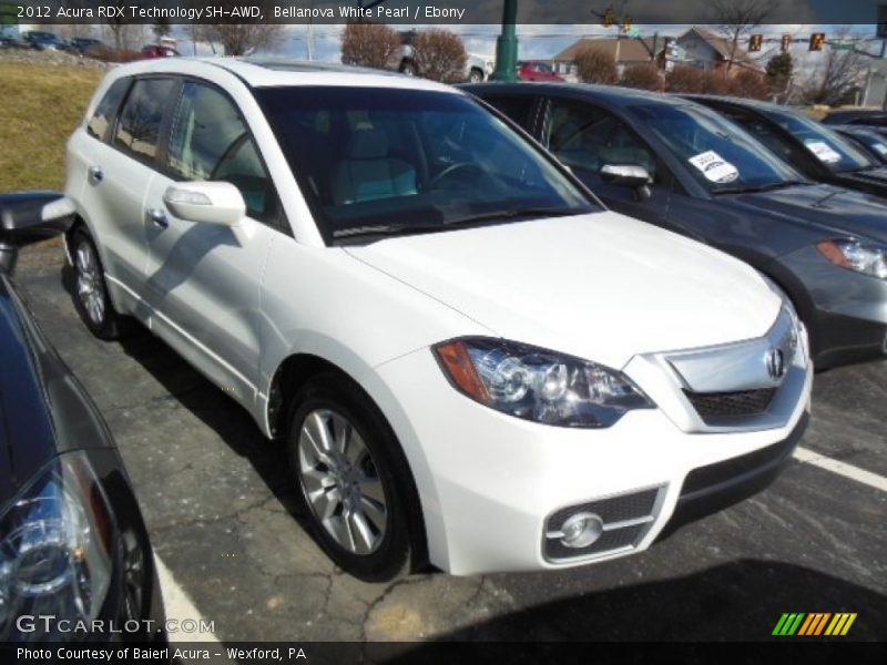 Bellanova White Pearl / Ebony 2012 Acura RDX Technology SH-AWD