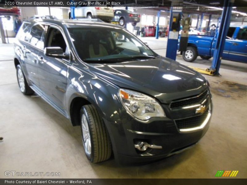 Cyber Gray Metallic / Jet Black 2010 Chevrolet Equinox LT AWD