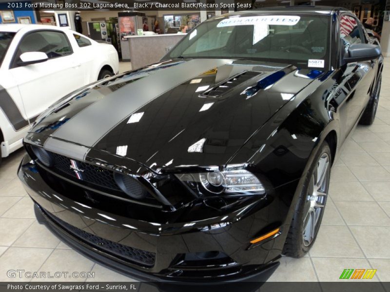 Black / Charcoal Black/Recaro Sport Seats 2013 Ford Mustang Boss 302 Laguna Seca