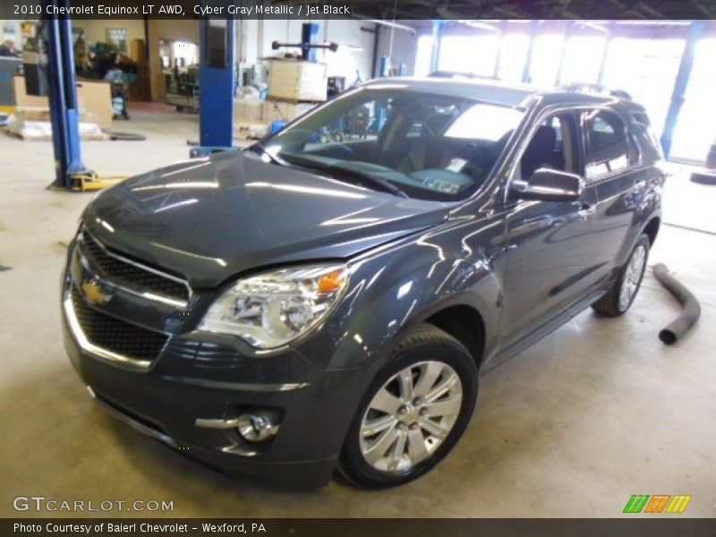 Cyber Gray Metallic / Jet Black 2010 Chevrolet Equinox LT AWD