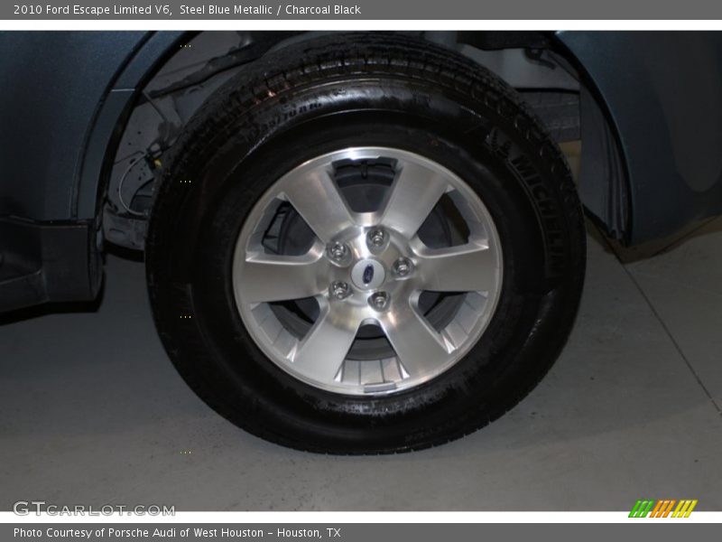 Steel Blue Metallic / Charcoal Black 2010 Ford Escape Limited V6