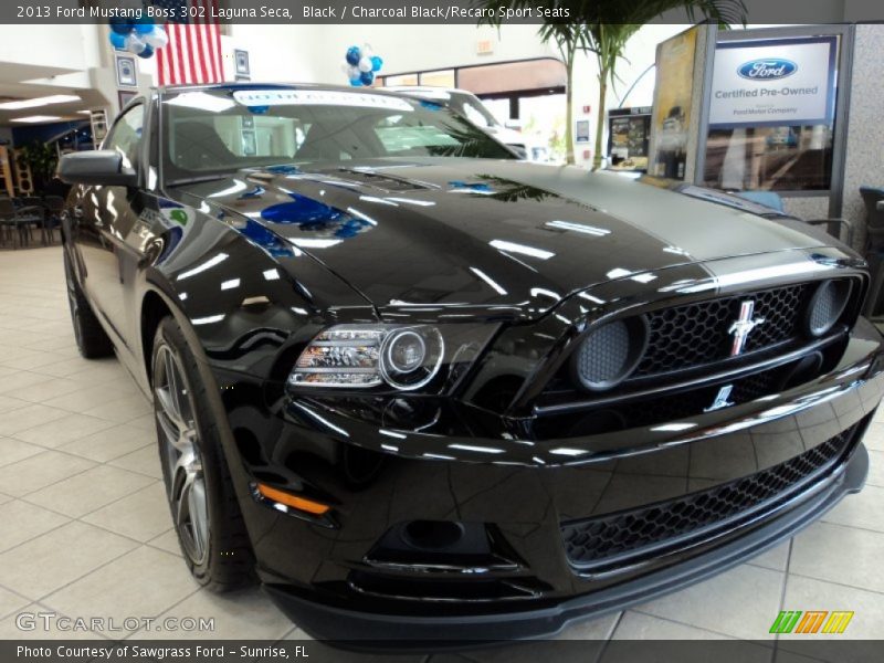 Black / Charcoal Black/Recaro Sport Seats 2013 Ford Mustang Boss 302 Laguna Seca