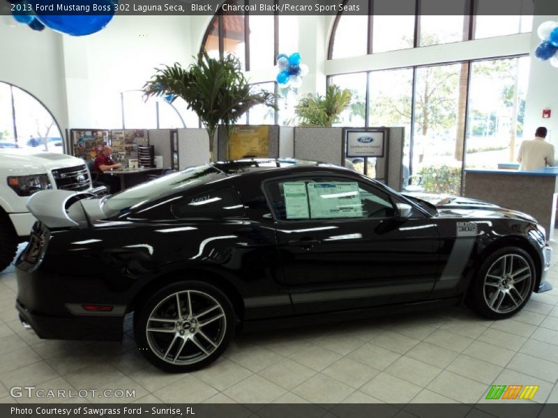 Black / Charcoal Black/Recaro Sport Seats 2013 Ford Mustang Boss 302 Laguna Seca