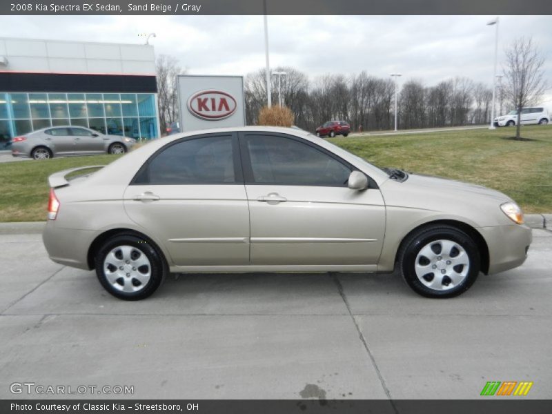 Sand Beige / Gray 2008 Kia Spectra EX Sedan