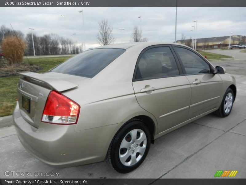 Sand Beige / Gray 2008 Kia Spectra EX Sedan