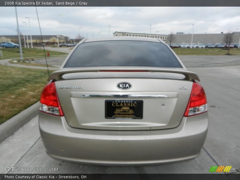 Sand Beige / Gray 2008 Kia Spectra EX Sedan
