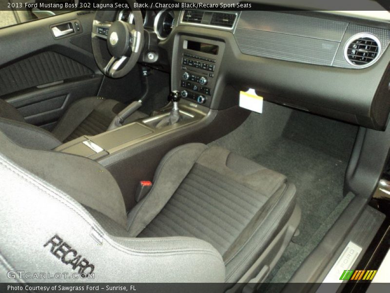 Black / Charcoal Black/Recaro Sport Seats 2013 Ford Mustang Boss 302 Laguna Seca