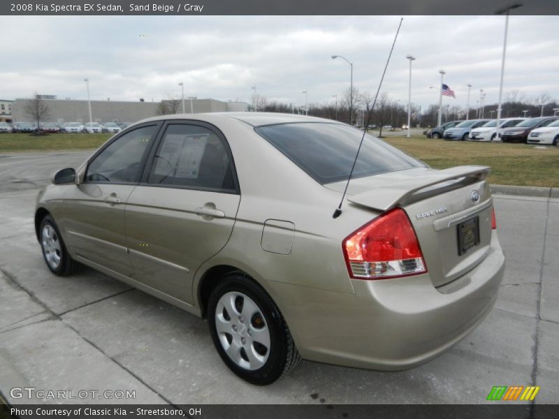 Sand Beige / Gray 2008 Kia Spectra EX Sedan