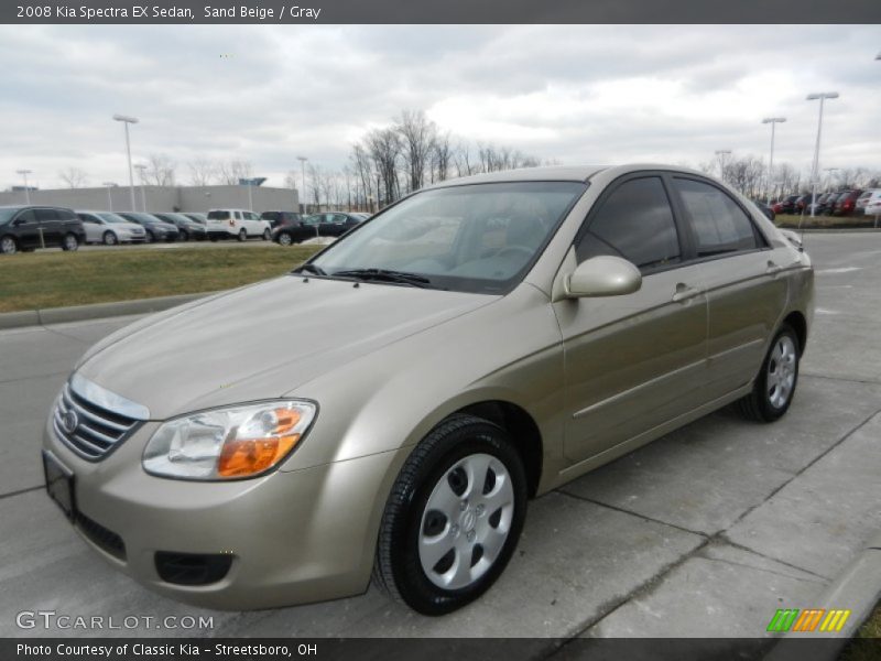 Sand Beige / Gray 2008 Kia Spectra EX Sedan