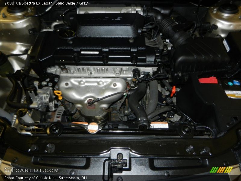Sand Beige / Gray 2008 Kia Spectra EX Sedan