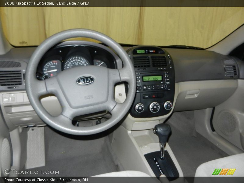 Sand Beige / Gray 2008 Kia Spectra EX Sedan