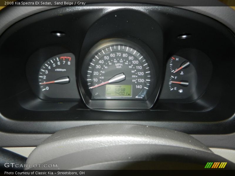 Sand Beige / Gray 2008 Kia Spectra EX Sedan