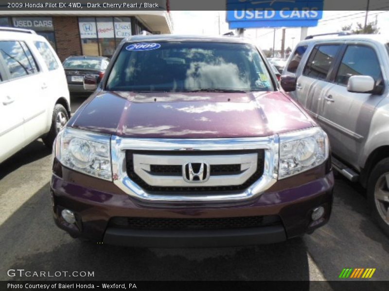 Dark Cherry Pearl / Black 2009 Honda Pilot EX 4WD