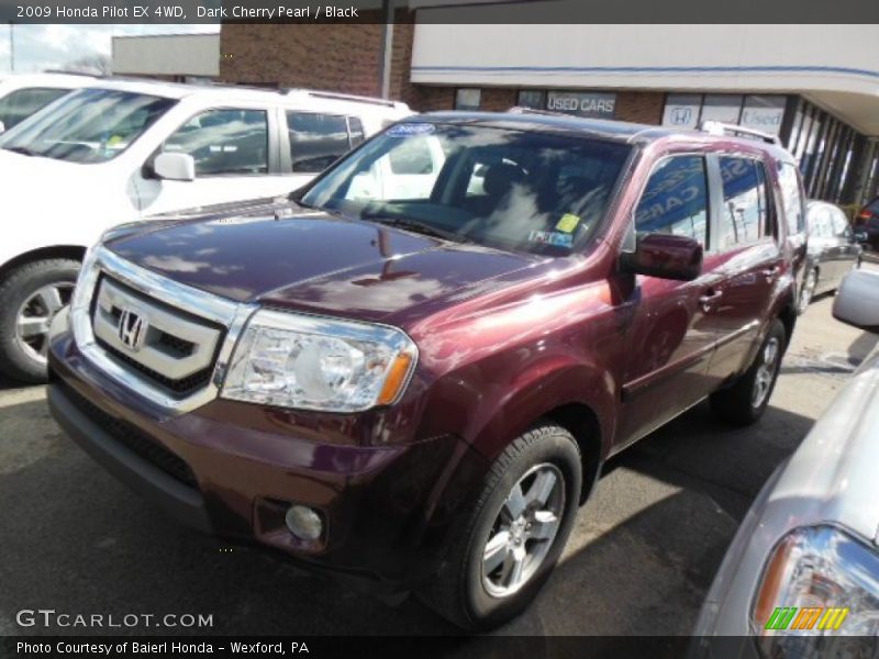 Dark Cherry Pearl / Black 2009 Honda Pilot EX 4WD