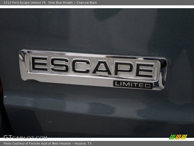 Steel Blue Metallic / Charcoal Black 2010 Ford Escape Limited V6
