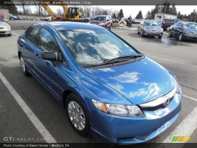 Atomic Blue Metallic / Gray 2010 Honda Civic DX-VP Sedan