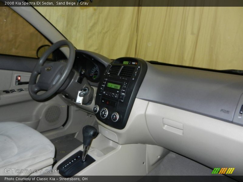 Sand Beige / Gray 2008 Kia Spectra EX Sedan