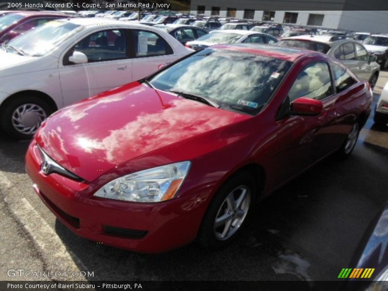 San Marino Red / Ivory 2005 Honda Accord EX-L Coupe