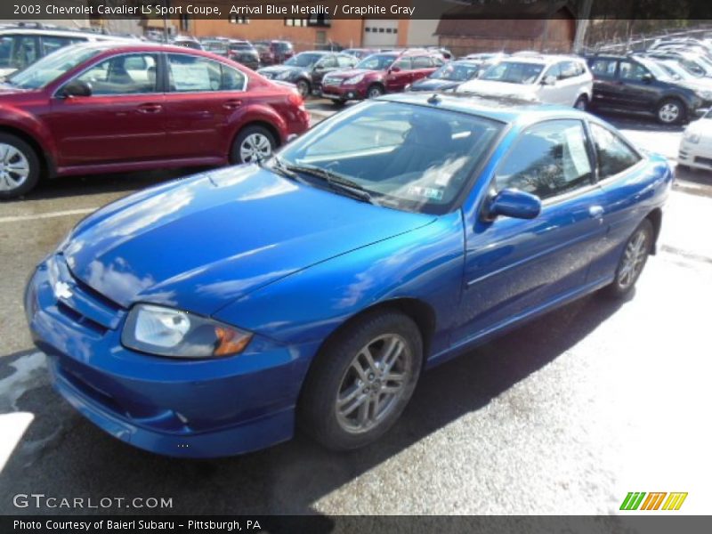 Arrival Blue Metallic / Graphite Gray 2003 Chevrolet Cavalier LS Sport Coupe