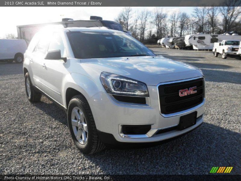 White Diamond Tricoat / Ebony 2013 GMC Acadia SLE