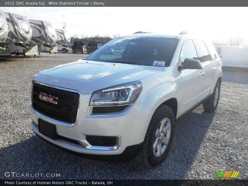 White Diamond Tricoat / Ebony 2013 GMC Acadia SLE